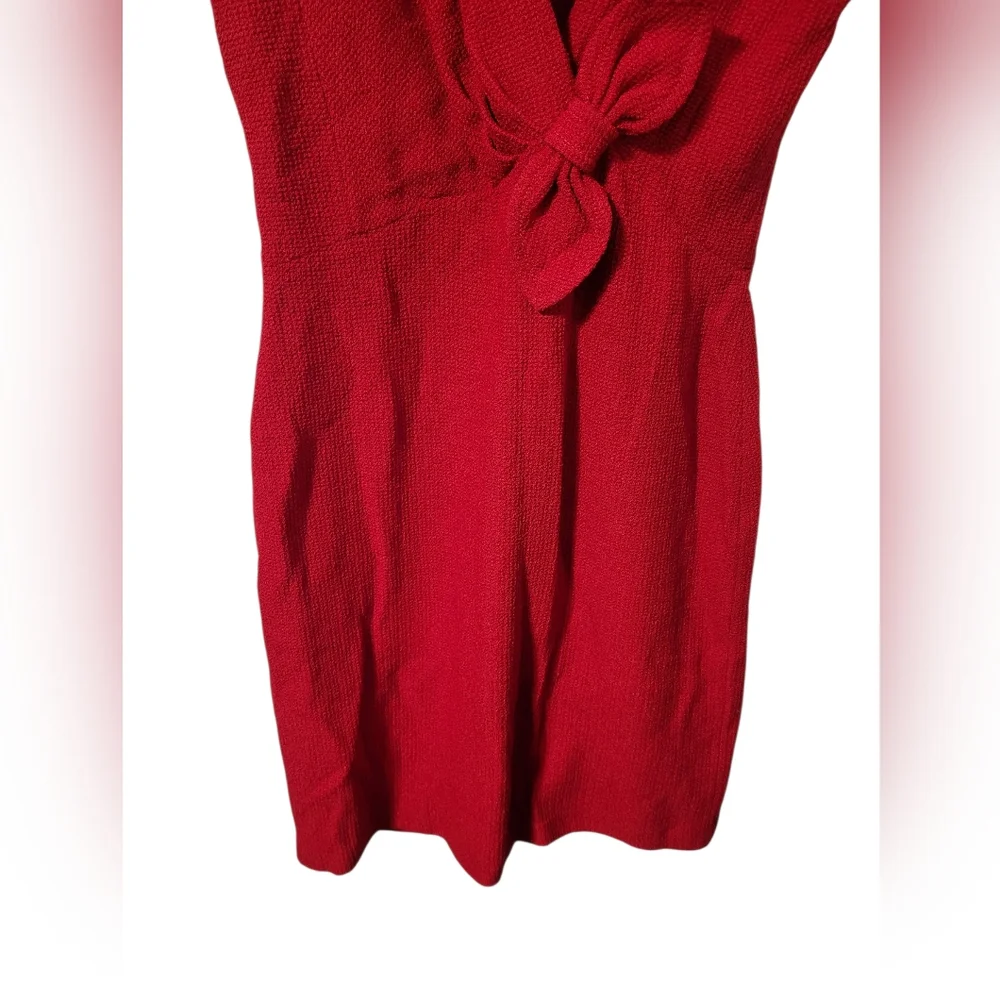 St. John Elegant Red Bow Women's Dress (SIze 6) - Picture 3 of 7